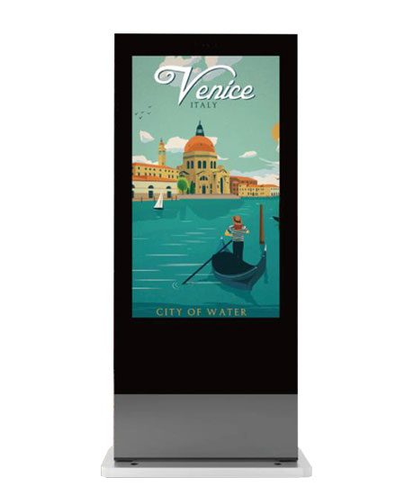 屋外用自立式広告タッチモニタ